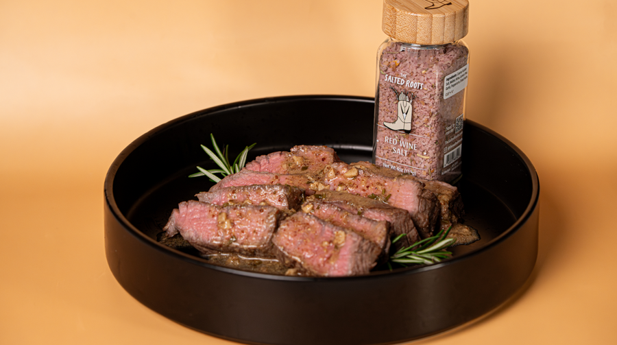 Red Wine Salt Crusted Tri‑Tip with Herb Jus