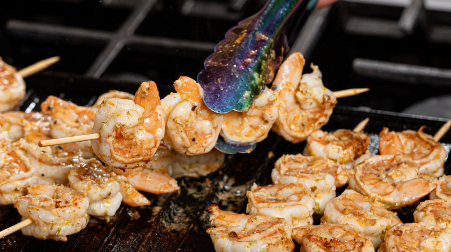 Tequila Salt Citrus Shrimp Skewers